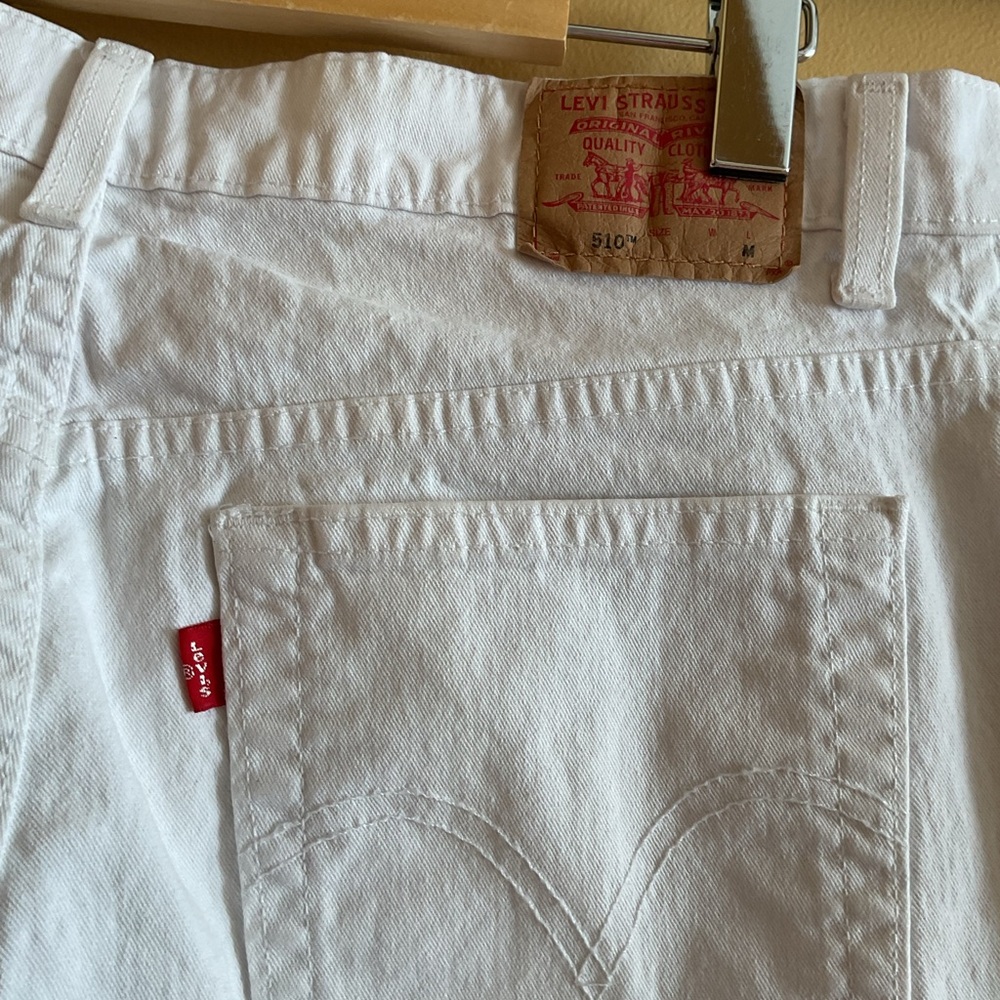 Levi's 510 Women’s Slim Stretch White Jeans Size 14 - Picture 7 of 10